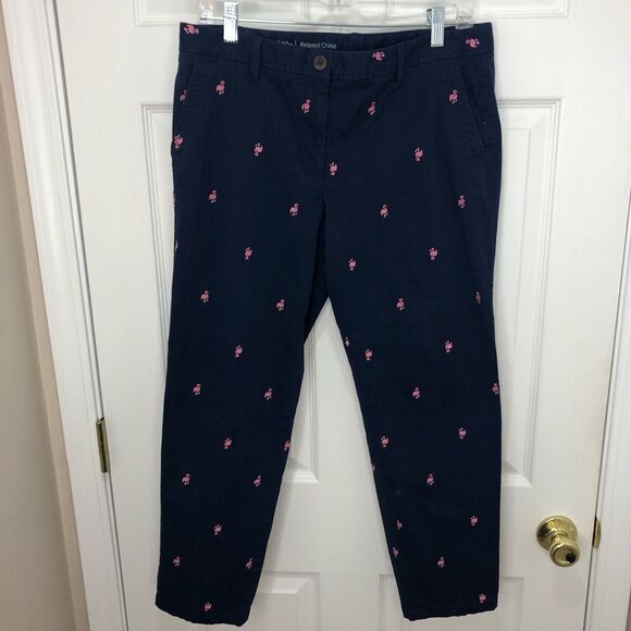 Talbots Pants - Talbots relaxed chino navy blue flamingo capri pants, size 10p